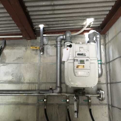 飲食店ガスメーター取替工事