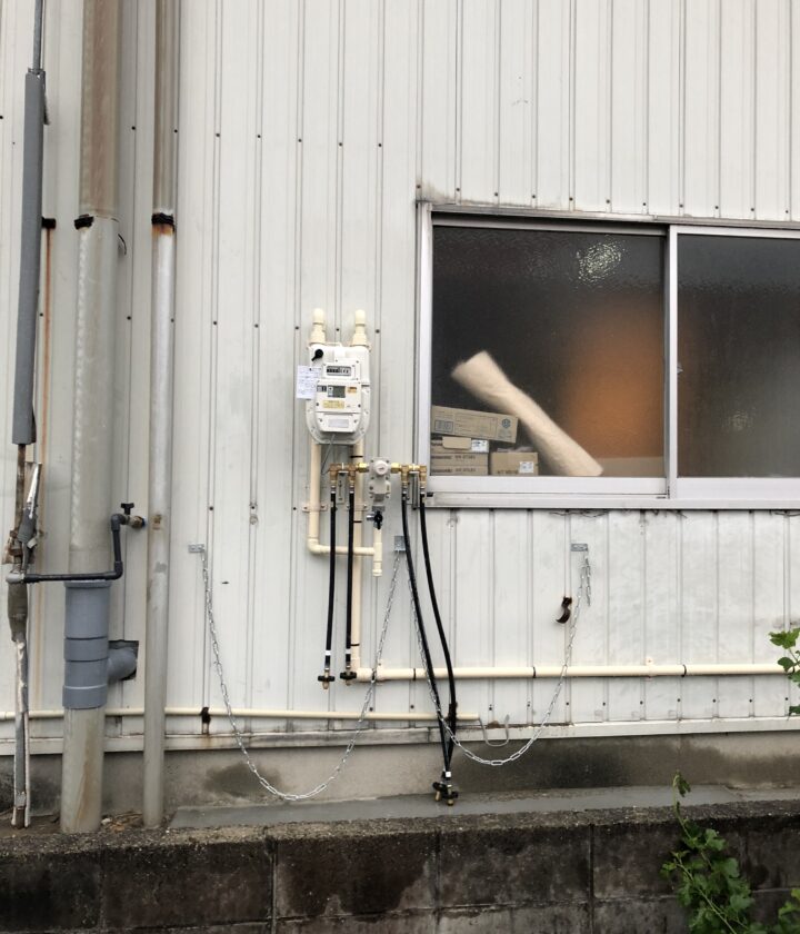 工場ガスメーター配管工事