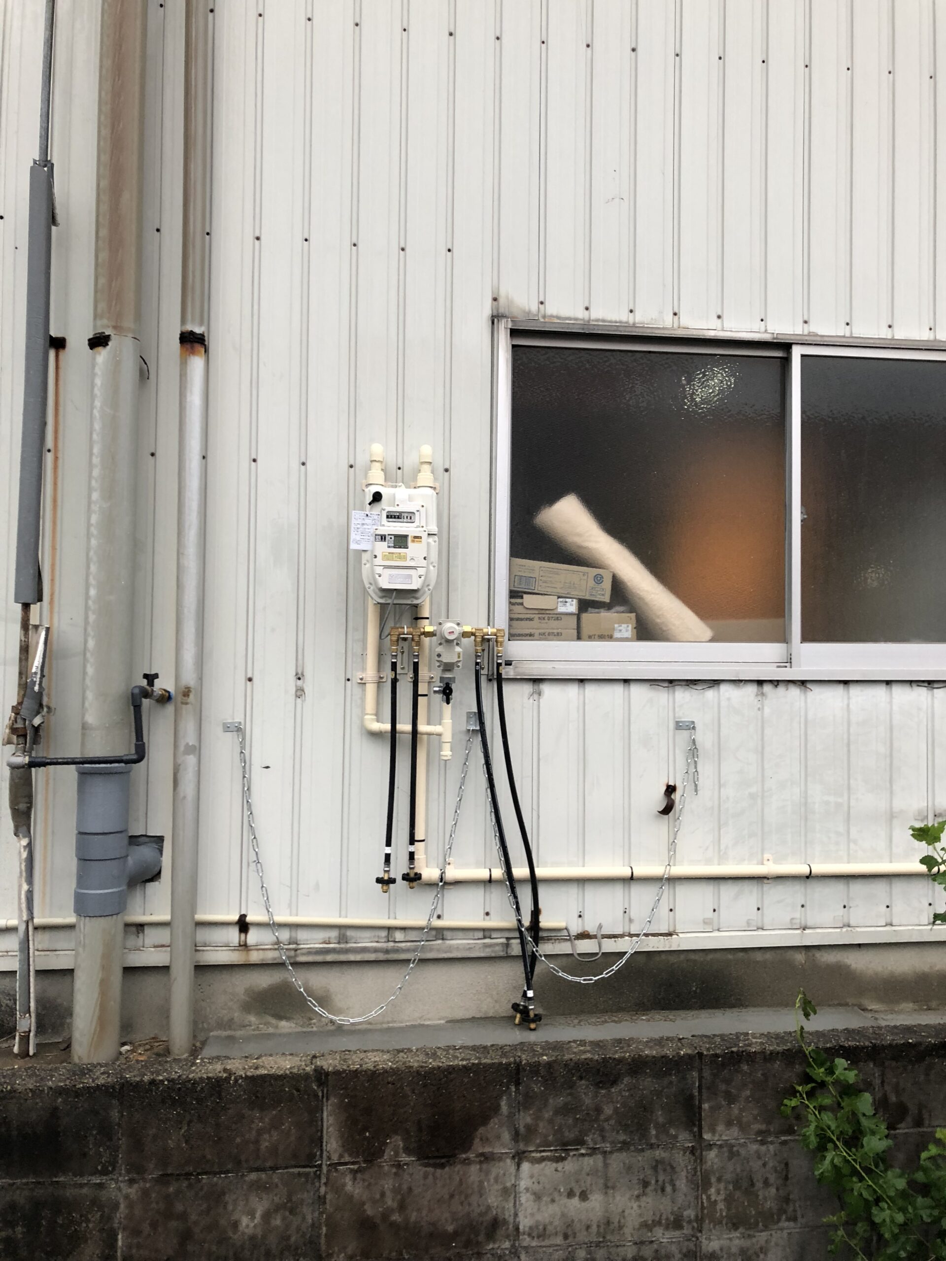 工場ガスメーター配管工事