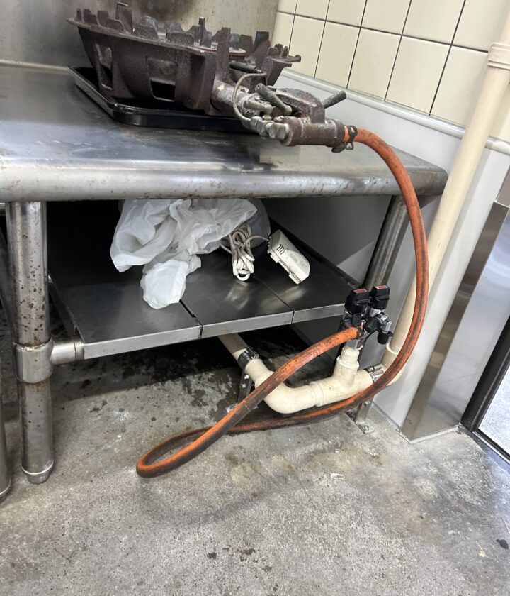 厨房内ガス器具取替工事
