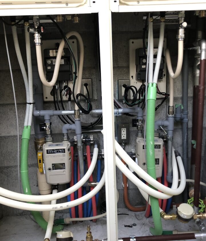 新築マンションメーター回り工事