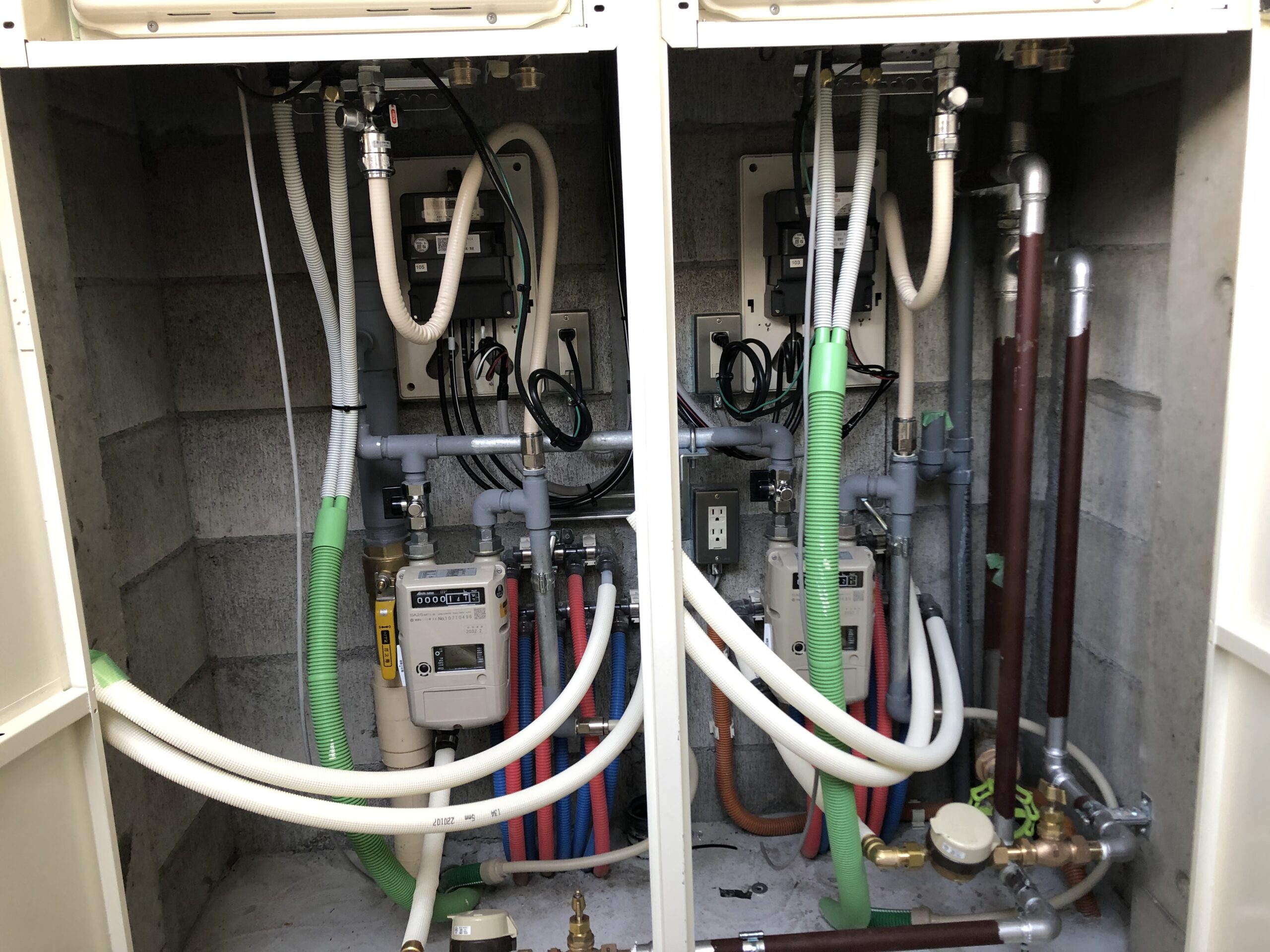 新築マンションメーター回り工事