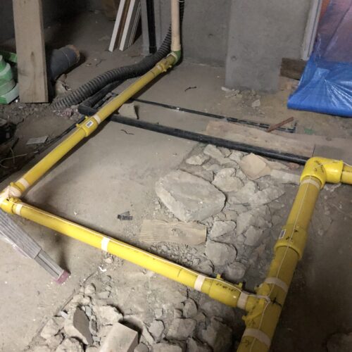 大型マンションガス配管工事