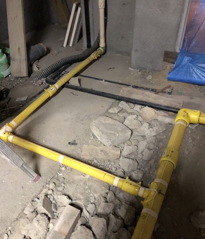 大型マンションガス配管工事